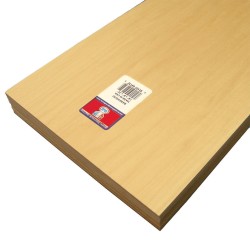 Basswood Sheets 24"  61cm Long x 8"  20.3cm Wide -- Each 1/8"  3.2mm Thick 