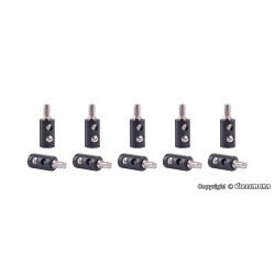 Plugs black, 10 pieces