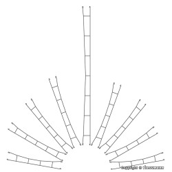 H0 Catenary wire 144 mm, 5 pieces